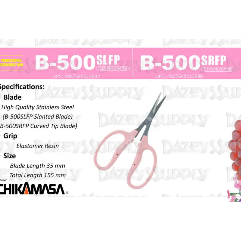 Chikamasa B500SLFP Scissors, Slanted Blade, Fluorine/SS/EL/P