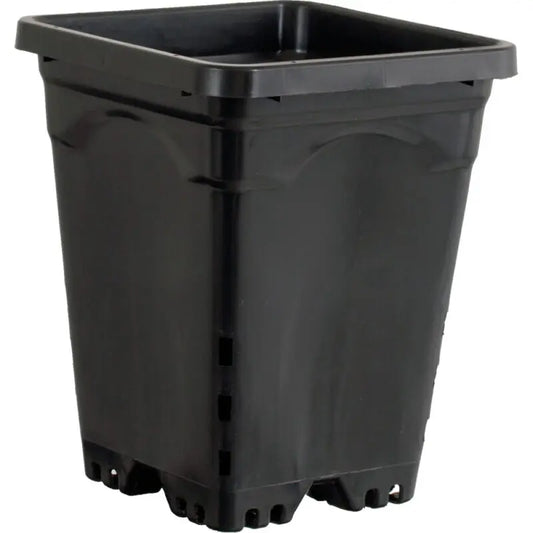 Active Aqua 6″ x 6″ Square Black Pot, 8″ Tall, case of 50